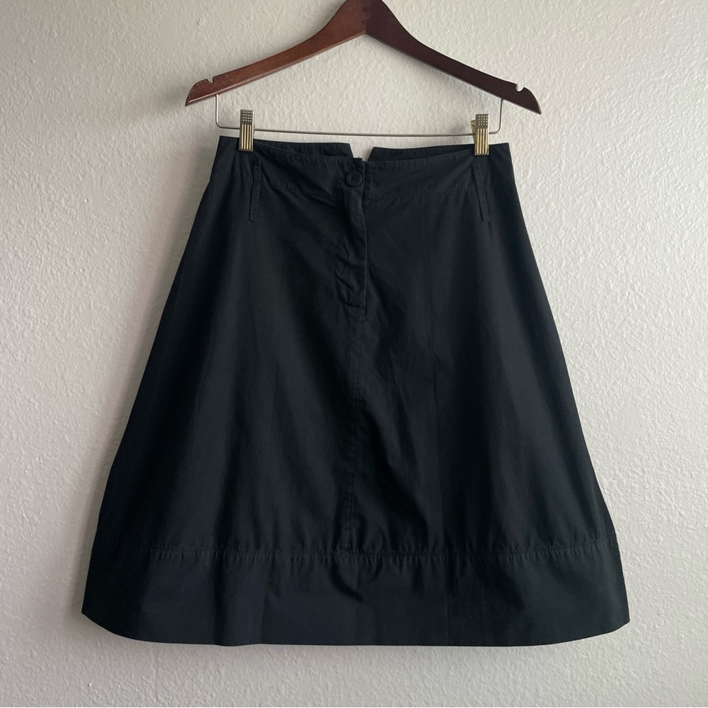 Y2K Maryley Classic Black Cotton A-Line Skirt